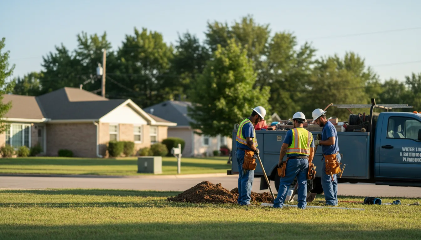 Residential water line and bathroom plumbing service in Maida, ND